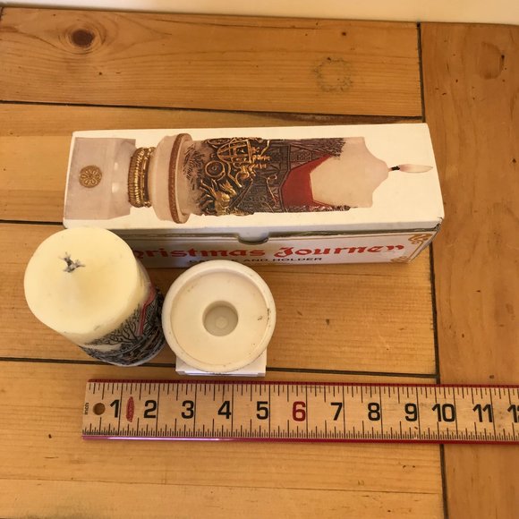 Jasco Christmas Journey 3D Painted Candle & Plastic Stand Vintage with Box - Picture 5 of 7